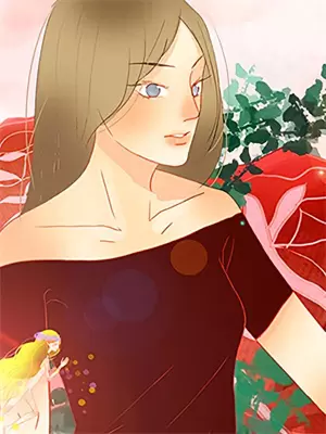 古代女子照铜镜